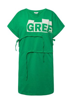 Angel of Style LONG - SCHRIFTZUG RUNDHALS RAFF BÄNDER - T-shirt con stampa - green