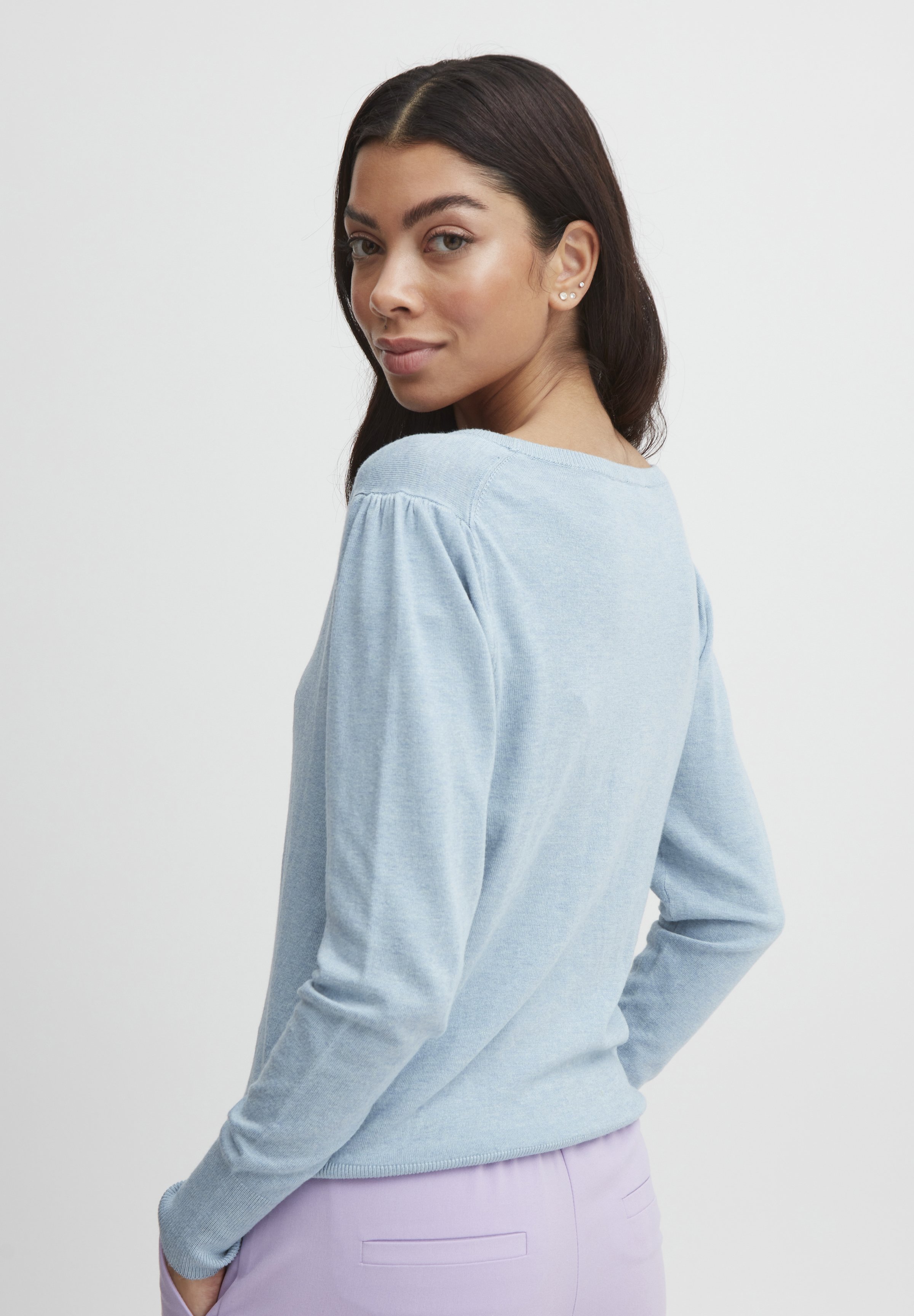 売れ筋商品|||ビーヤング ニット&セーター レディース アウター BYMMPIMBA - Jumper - blue bell melange b.young BYMMPIMBA - Jumper - blue bell melange/blue - Zalando