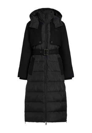 KARL LAGERFELD, FABRIC MIX LONG PUFFER - Χειμωνιάτικο παλτό - black
