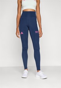 adidas Performance Tajice za trčanje - collegiate navy