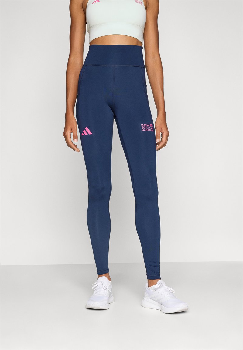 adidas Performance Tajice za trčanje - collegiate navy