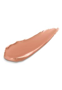 Nude Cremefoundation-Streifen, glatte Textur, glänzendes Finish, in tapered Form mit hellbraunem Farbton vor einem weißen Hintergrund.