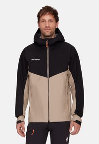 Mammut CRATER HOODED JACKET MEN - Hardshell striukė - savannah-black
