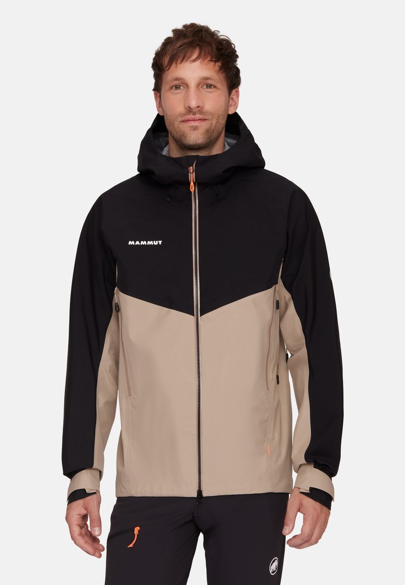 Mammut CRATER HOODED JACKET MEN - Hardshell striukė - savannah-black
