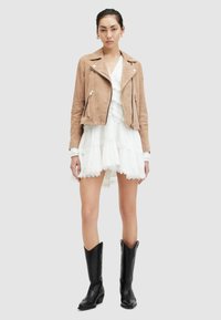 AllSaints DALBY BIKER - Skinnjacka - pale tan brown