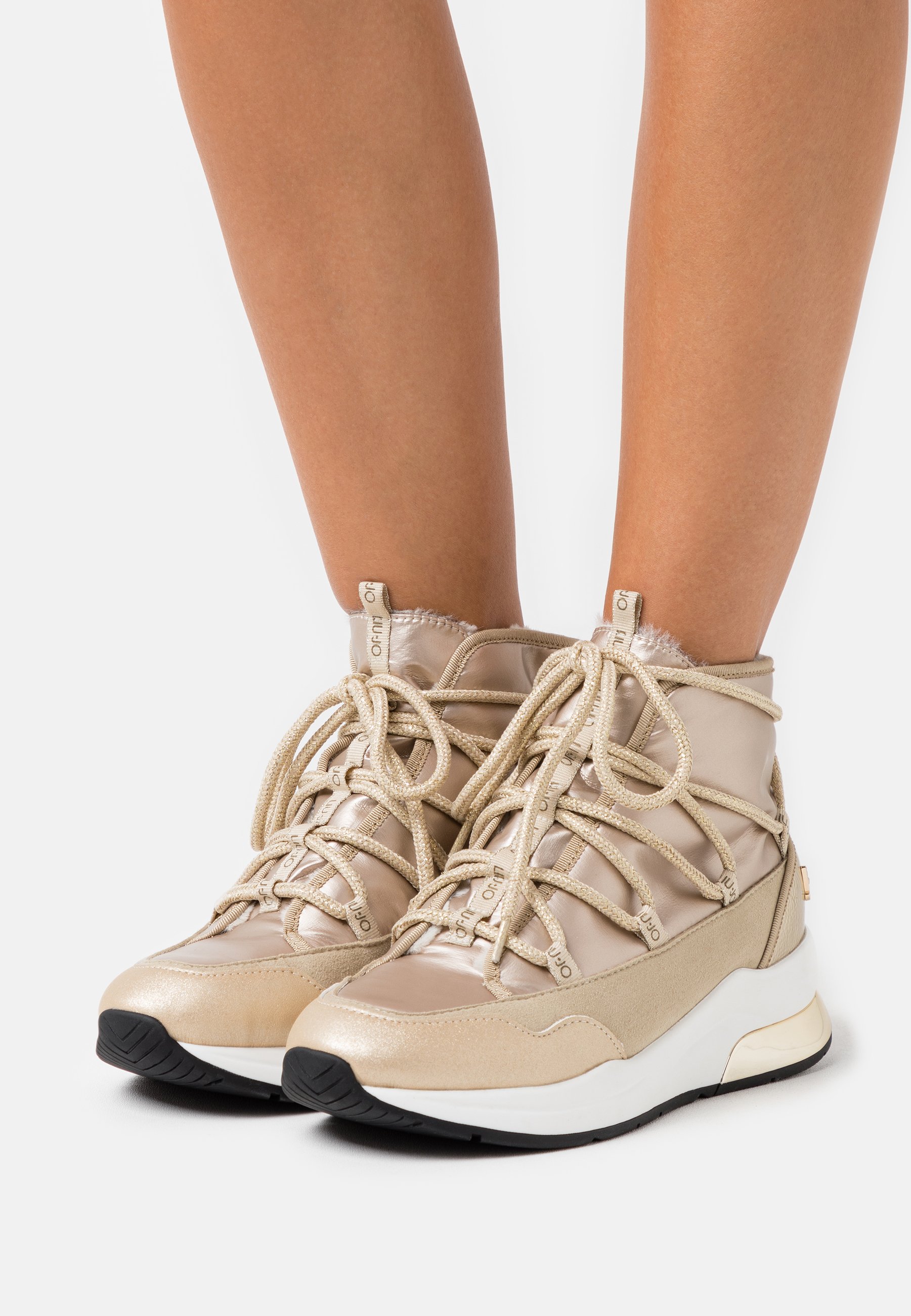 Liu Jo Jeans KARLIE - Sneakers hoog - sand/goudkleurig - Zalando.be