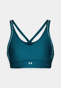 Under Armour INFINITY LOW STRAPPY BRA - Light support sports bra - hydro teal/white