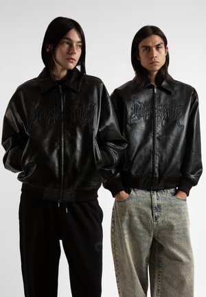 NETHER VARSITY JACKET UNISEX - Giacca in similpelle - black
