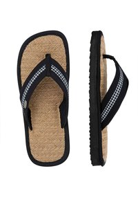 CINNEA CINNEA ZEHENTRENNER BONDY - T-bar sandals - schwarz, gemustert