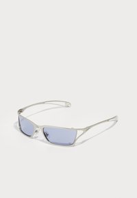 Unselected, matte silver-coloured/violet