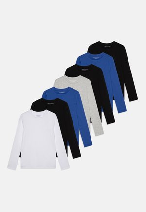 UNISEX 7 PACK - Bluză cu mânecă lungă - black/off-white/mottled light grey