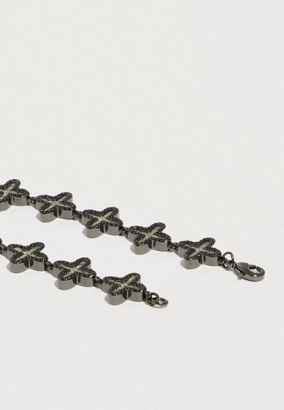 DARKAI CLOVER BAGUETTE BRACELET - Armband - black/white/anthracite
