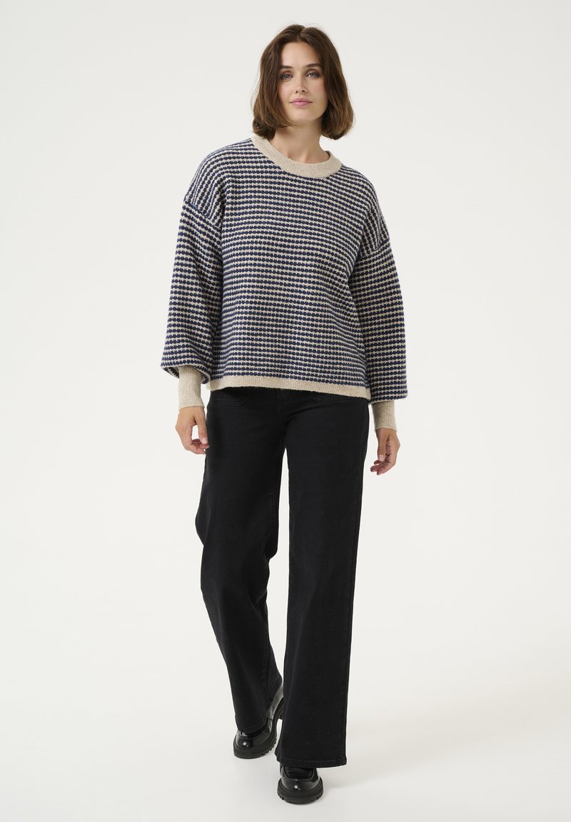 Kaffe ELLERY - Džemper - feather gray  blue structure