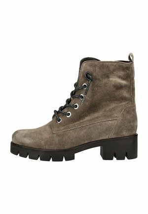 Enkellaarsjes met plateauzool - mohair se stras