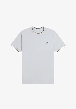 Fred Perry, TWIN TIPPED UNISEX - T-Shirt basic - dusky blue/ecru/laurel wreath green