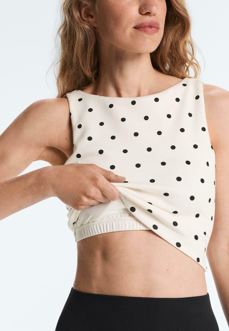 OYSHO SLEEVELESS POLKA DOT - Top - stone - Zalando.ie