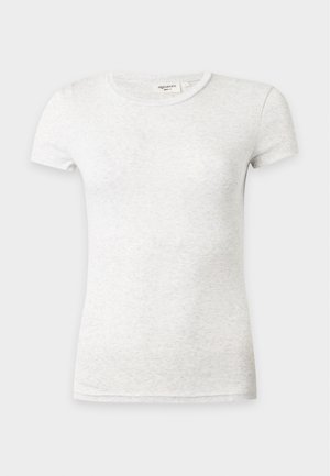 Gina Tricot, PERFECT TIGHT TEE - Βασικό μπλουζάκι - grey melange