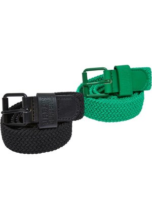 2 PACK UNISEX - Braided belt - black bodegagreen