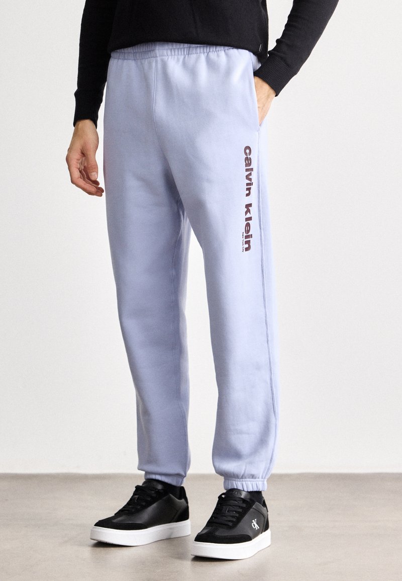 Calvin Klein RETRO GRAPHIC - Teplákové kalhoty - casual blue