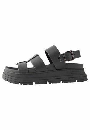 Next Sandalen met plateauzool - black