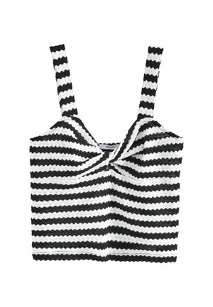 CROCHET REGULAR FIT - Felső - black, white