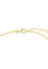 Pulsera de cadena en tono dorado con un cierre de langosta, que presenta pequeños eslabones y una textura suave. Diseño sencillo, adecuado para combinar en capas.