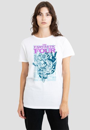 FANTASTIC FOUR LINEART HEROIC FIRST FAMILY - Print T-shirt - white