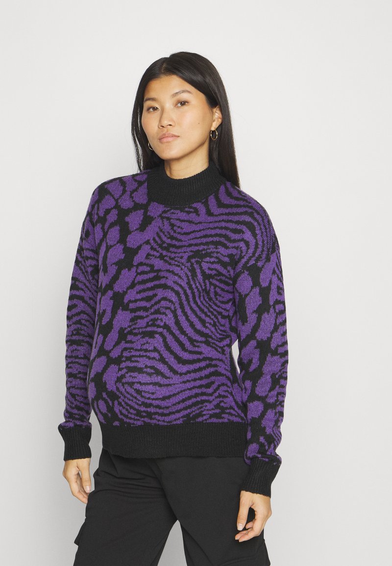 Vero Moda Maternity VMMVERA ANIMAL O NECK - Πουλόβερ - black
