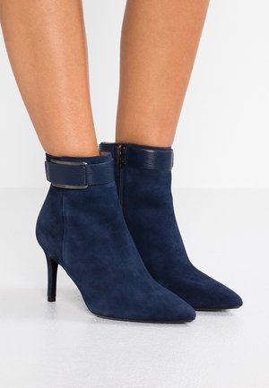 Kotníková obuv na vysokém podpatku - dark blue