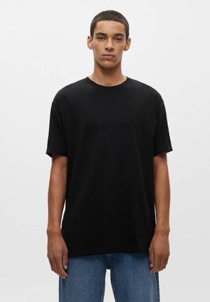 MIT LANGER PASSFORM IN VERSCHIEDENEN FARBEN - T-shirt - bas - mottled black