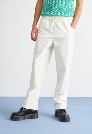 DOWNTOWN DOUBLE KNEE PANTS - Bikses - frosted ivory