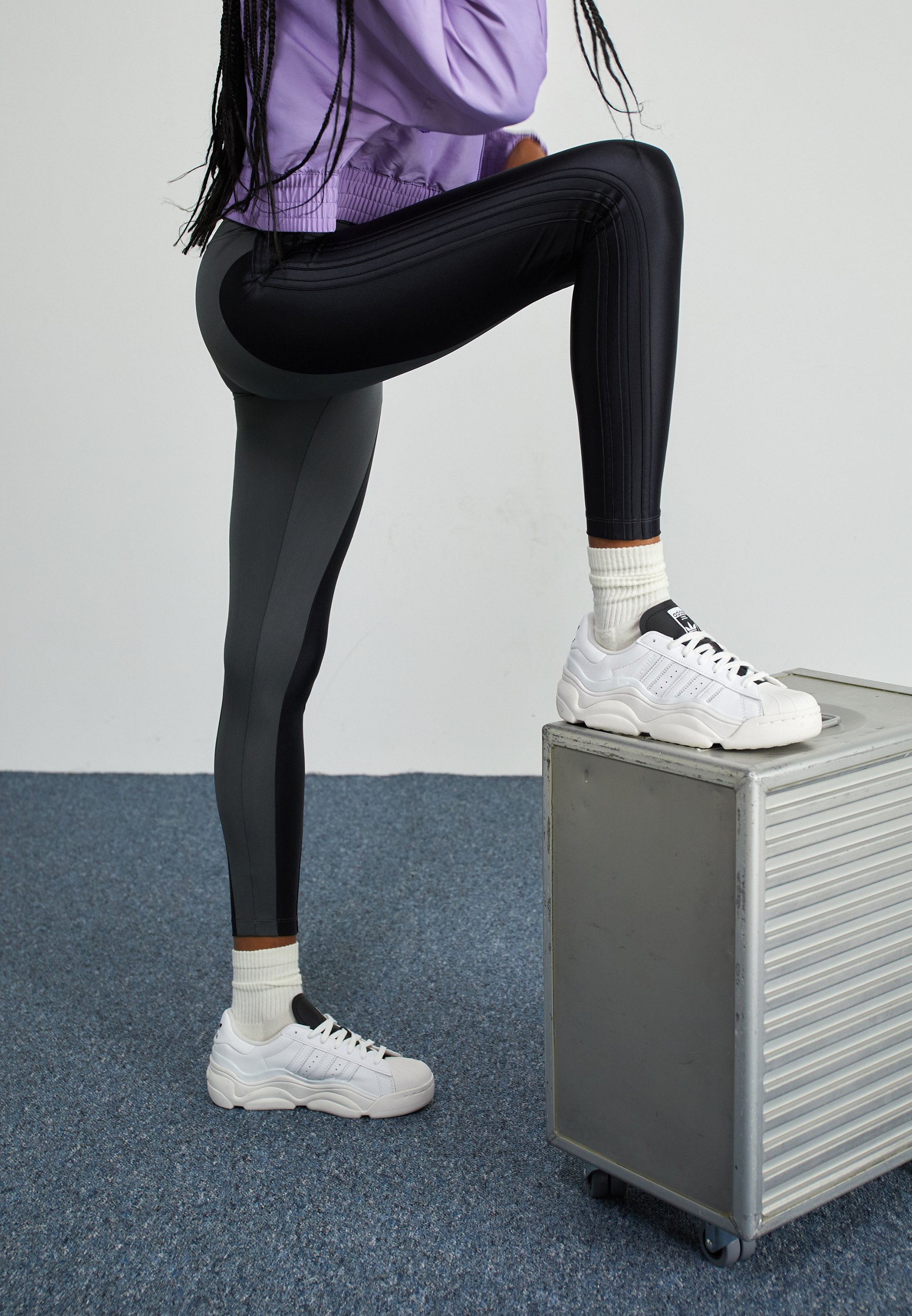 Adidas originals adibreak leggings in dark gray Clearance