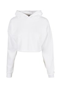 LADIES OVERSIZED CROPPED HOODY - Hættetrøje - white