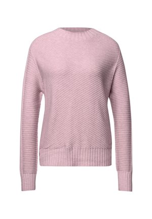 Street One, LONG-SLEEVE TURTLE NECK SWEATER WITH STRUCTURED DETAIL - Pullover - quiet rose mel