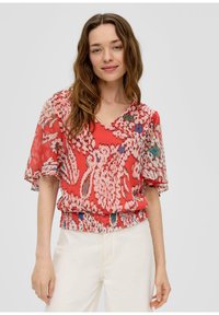 s.Oliver MIT STRUKTUR - Bluse - hellorange