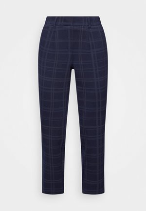 PANTS - Trousers - printed big navy grid