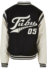 FUBU OLD ENGLISH VARSITY JACKET - Pilotska jakna - black offwhite white