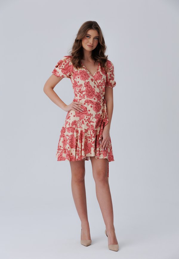 MEGHAN SPRING FLOWERS - Freizeitkleid - beige