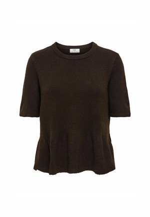 JDY, KNITTED PULLOVER JDYBRILLIANT KNITTED PULLOVER - T-shirt basic - coffee bean