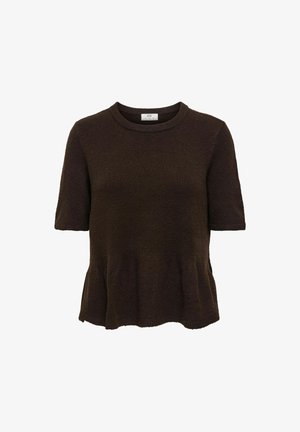 JDY, KNITTED PULLOVER JDYBRILLIANT KNITTED PULLOVER - T-shirt basic - coffee bean