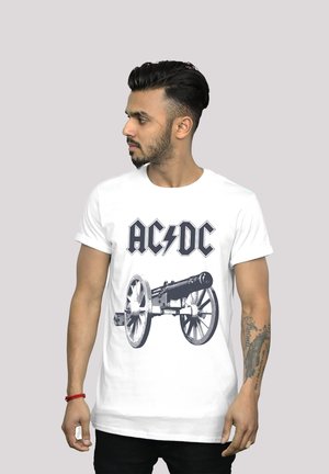 ACDC CANNON TIE DYE PREMIUM ROCK MUSIK BAND FAN MERCH FÜ - T-Shirt print - white
