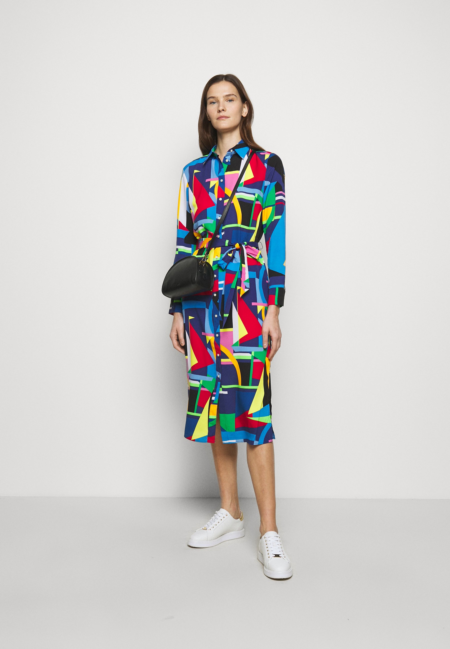 Lauren Ralph Lauren DRESS - Abito a camicia - black/multi/nero - Zalando