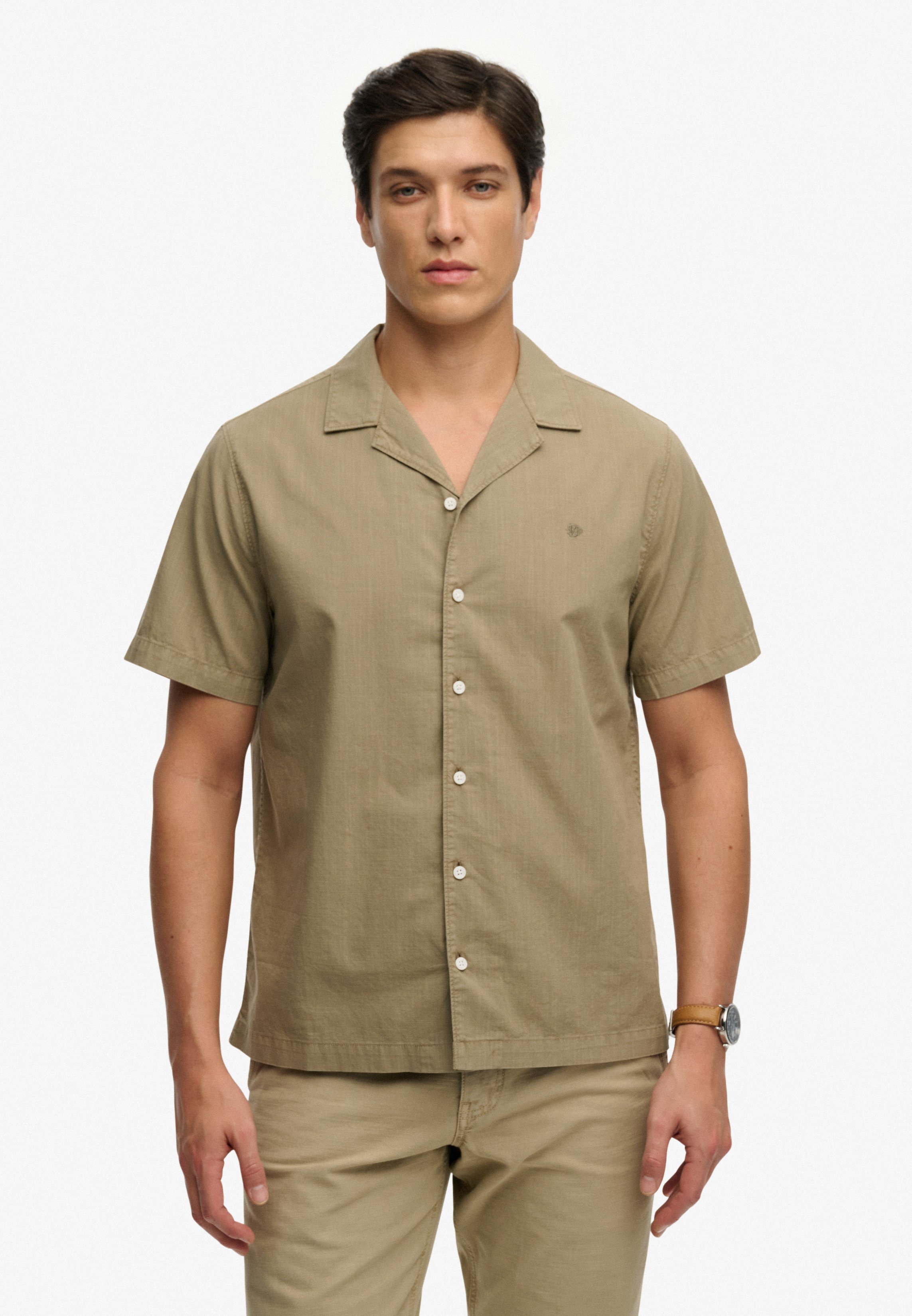 Superdry Camicia Militare Uomo Maniche Corte - Vestibilità Casual - Colore Classico