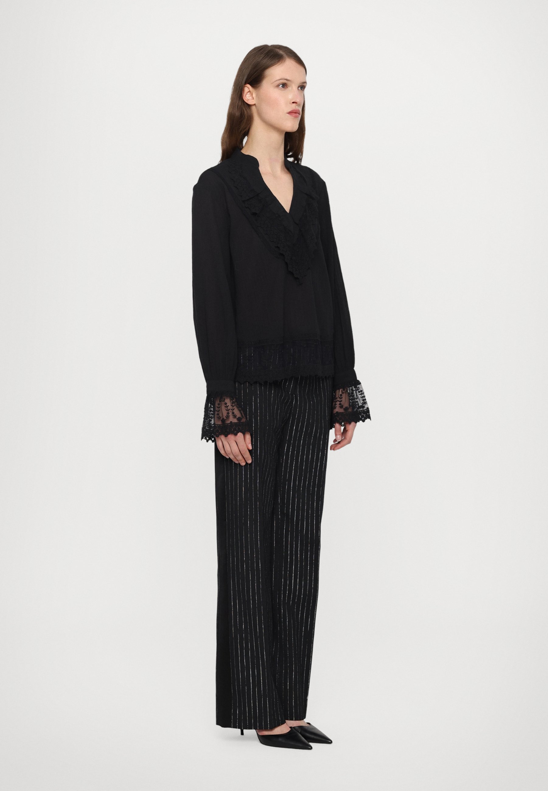 売れ筋商品|||ザ・クープルス シャツ レディース トップス Blouse - black ザ・クープルス シャツ レディース トップス Blouse - black