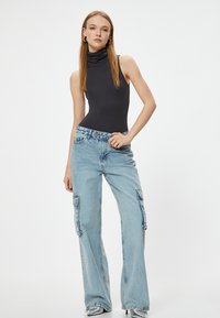 Koton HIGH NECK TANK - Top - anthracite