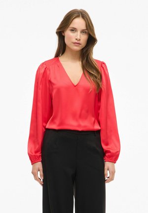 VIELLETTE SMOCK - Bluse - hibiscus