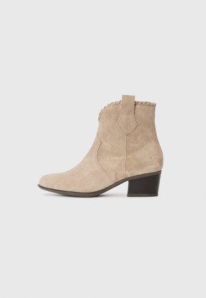Cowboy/biker ankle boot - kiesel