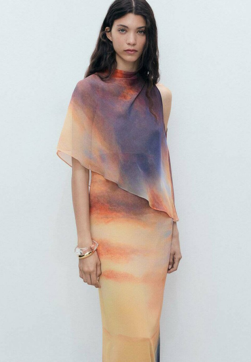 Mango WITH ASYMMETRICAL LAYER - Maxi dress - orange - Zalando.ie Mango WITH ASYMMETRICAL LAYER - Maxi dress - orange - Zalando.ie