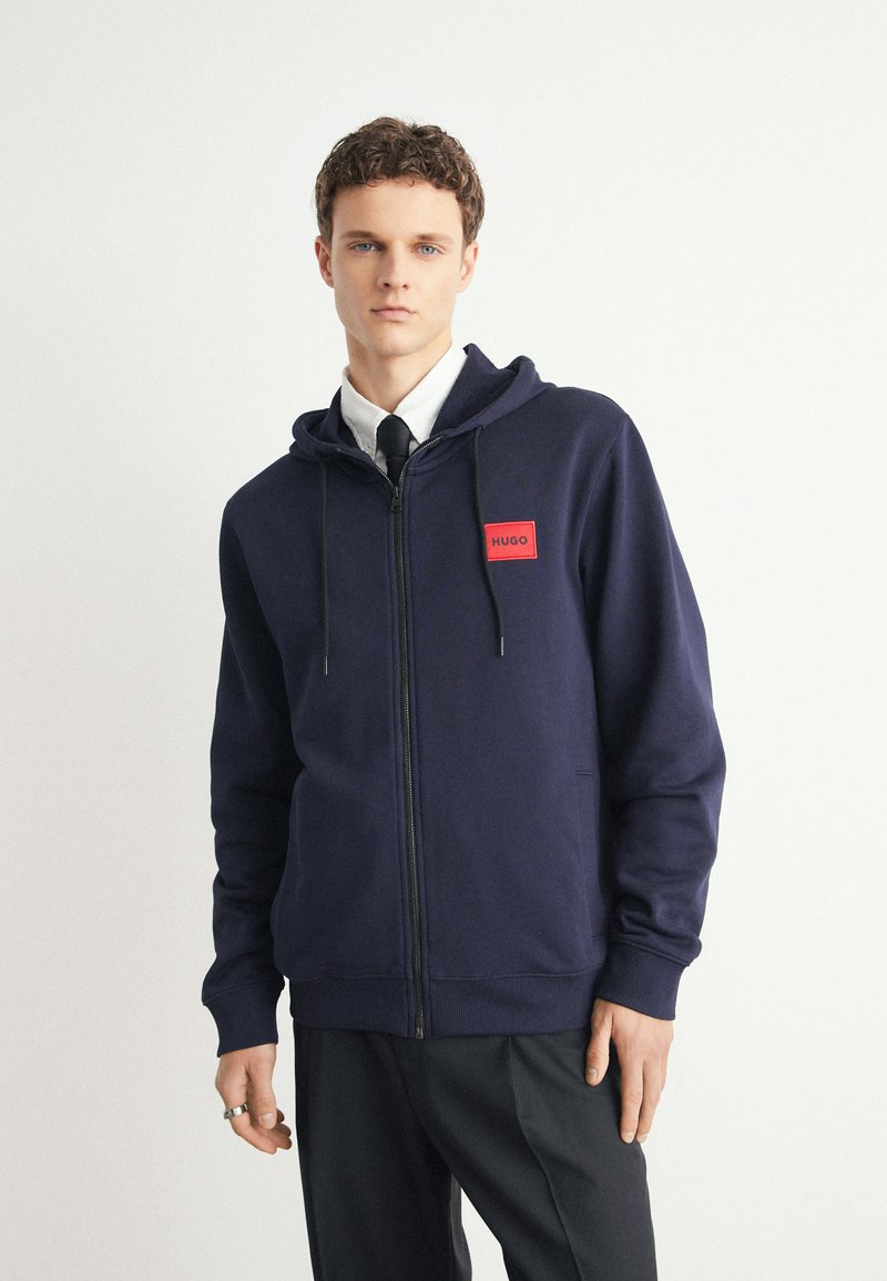 HUGO - DAPLE - Zip-up sweatshirt - dark blue, Enlarge