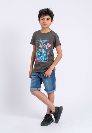 NUMILAN J - T-shirt imprimé - kaki